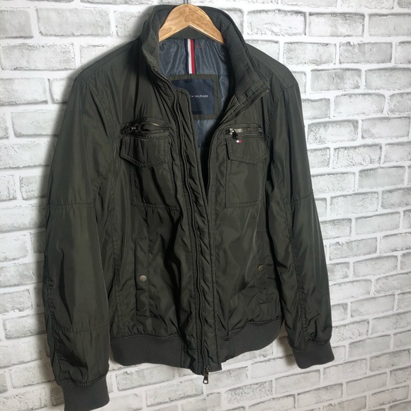 Men's filled Performance Bomber green Jacket M - Picture 5 of 16